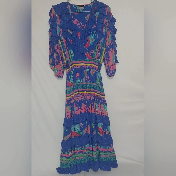 Vintage 80's Diane Fres Georgetown Dress, Size M - Picture 5 of 5
